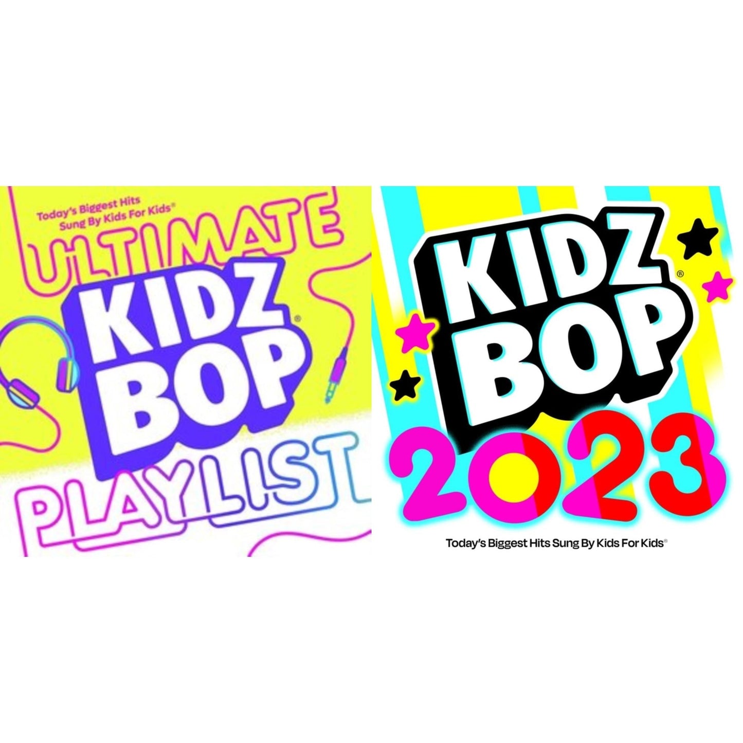 Kidz Bop 2023 (Electric Blue LP Vinyl) & Kidz Bop 2024 (Pop Star Pink LP Vinyl)