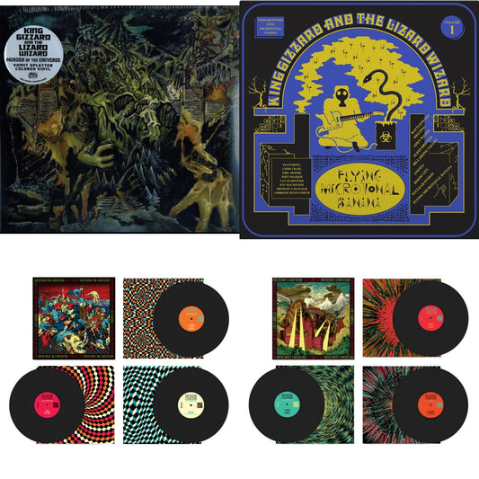 Live In Brussels '19 (Fuzz Club Official Bootleg) & Live In Adelaide '19 (Fuzz Club Official Bootleg) & Murder Of The Universe (Transparent Green W/Mustard Yelow Splatter LP Vinyl) & Flying Microtonal Banana (Randomly Colored Recycled LP Vinyl)