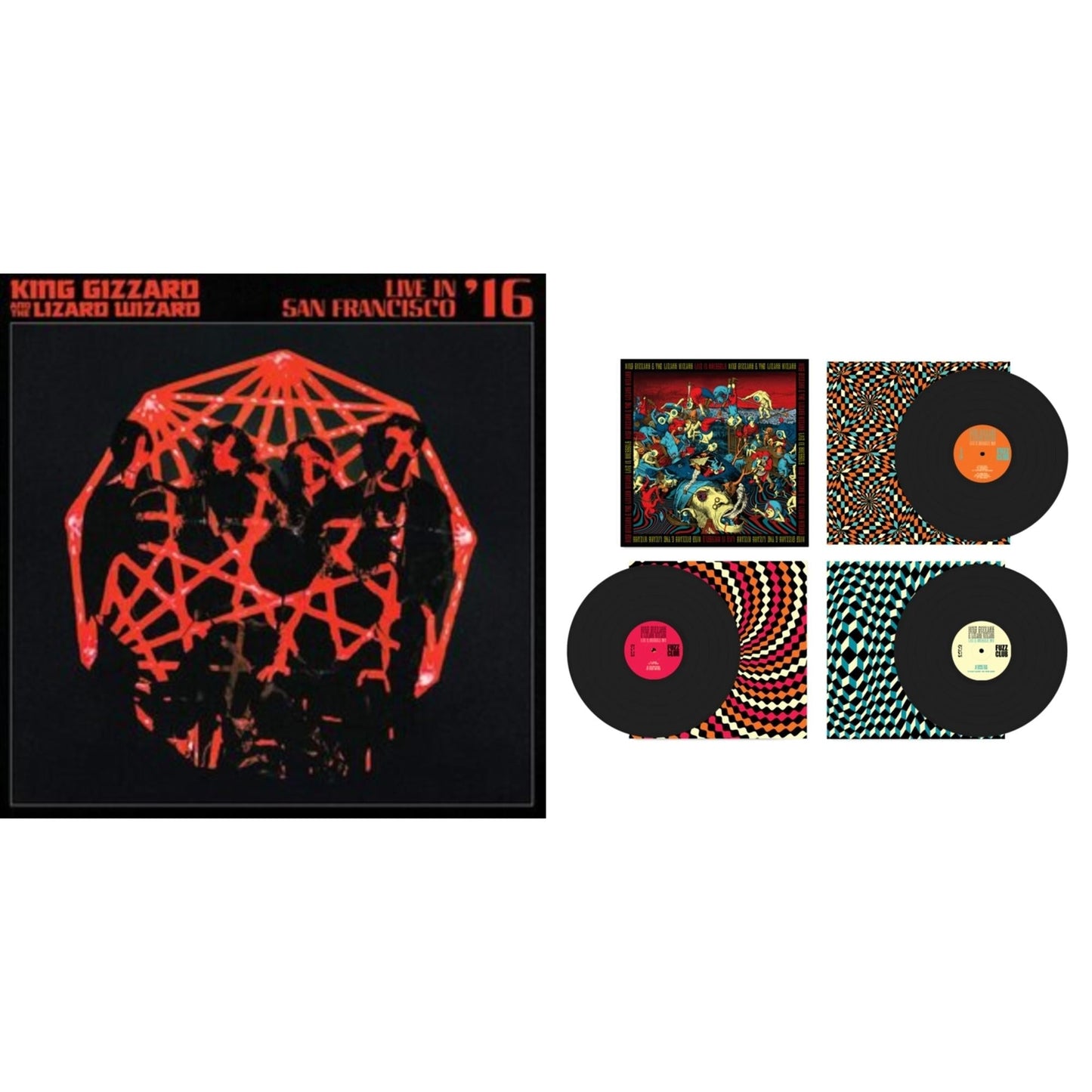 King Gizzard & The Lizard Wizard - Live In Brussels '19 (Fuzz Club Official Bootleg) & Live In San Francisco '16 (Deluxe/2LP/Fog/Sunburst Vinyl)