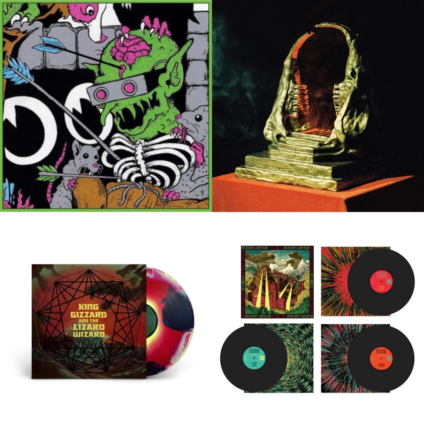 Live In Adelaide '19 (Fuzz Club Official Bootleg) & Live In Brussels '19 (140G/3LP) & Infest The Rats' Nest (Red/Black LP Vinyl) & Nonagon Infinity (Yellow/Red/Black LP Vinyl)