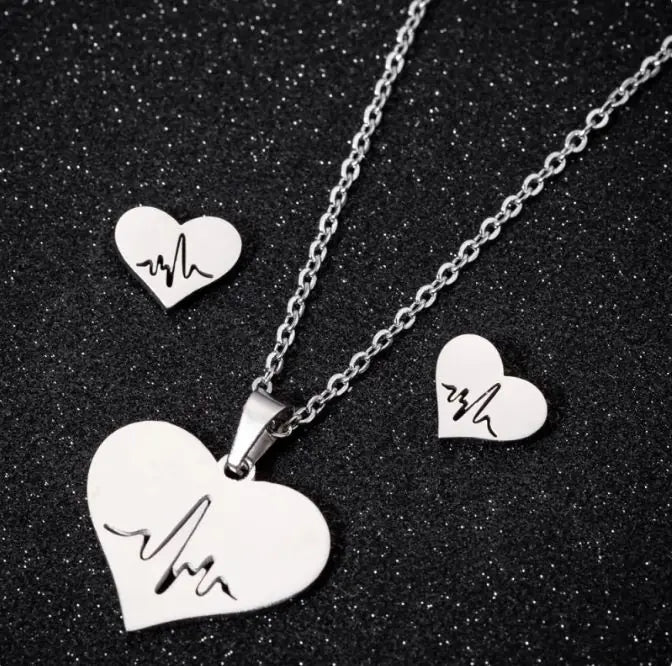 Stainless Steel Love Heart Necklaces For Women