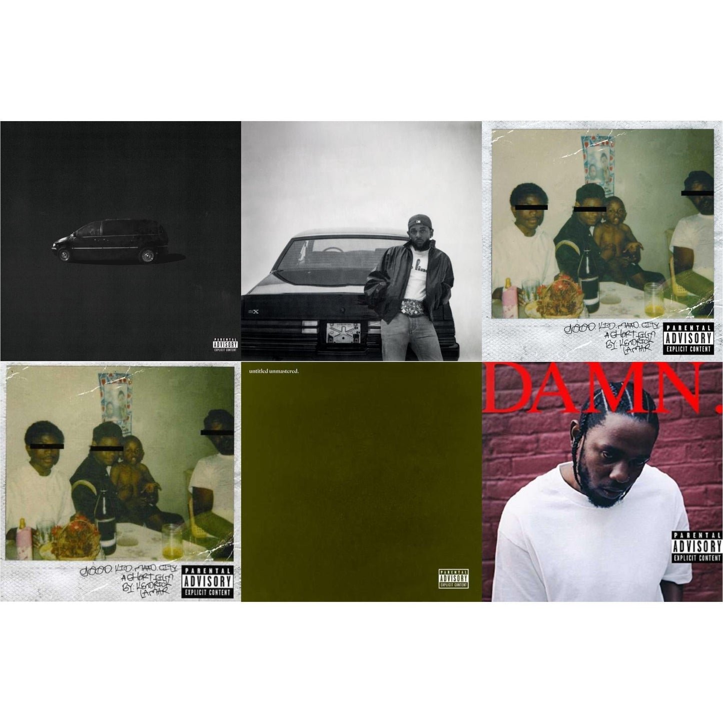 Good Kid, M.A.A.D City (X) (10Th Anniversary Edition) & Gnx (X) & Good Kid, M.A.A.D City & Good Kid, M.A.A.D City (Remixes) & Untitled Unmastered (X) & Damn.