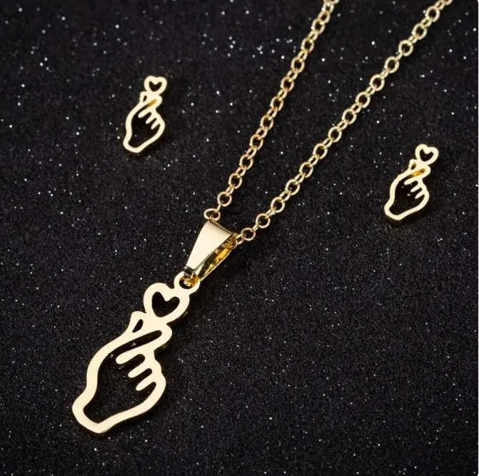 Stainless Steel Love Heart Necklaces For Women