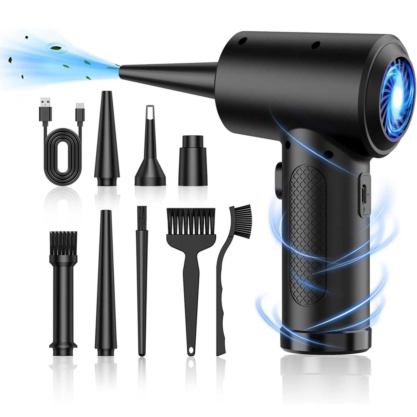 Cordless Air Duster Ð 51000RPM Turbo Blower with LED, Portable