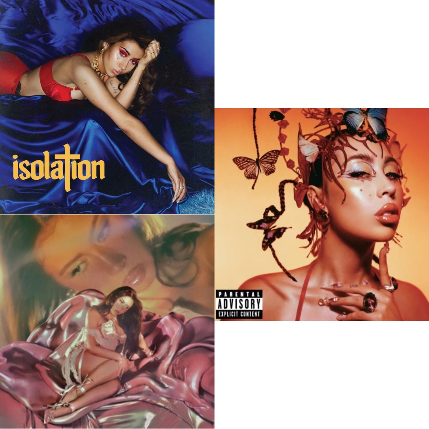 Kali Uchis - Red Moon In Venus & Isolation (Blue Jay Colored LP Vinyl) & Sincerely (X) (Pink LP Vinyl)