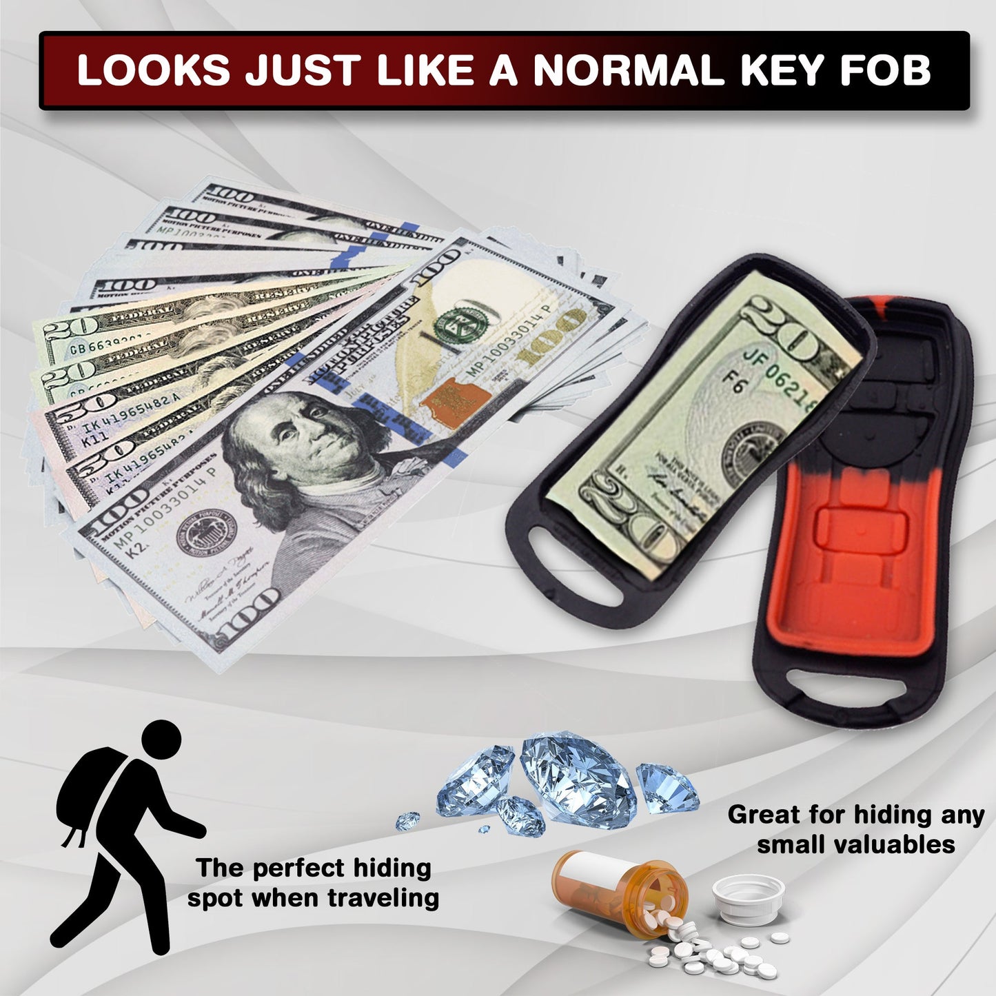 Discreet Car Diversion Safes Bundle - Fake Car Lighter Diversion safe, Car key secret safe, Car Remote hidden safe