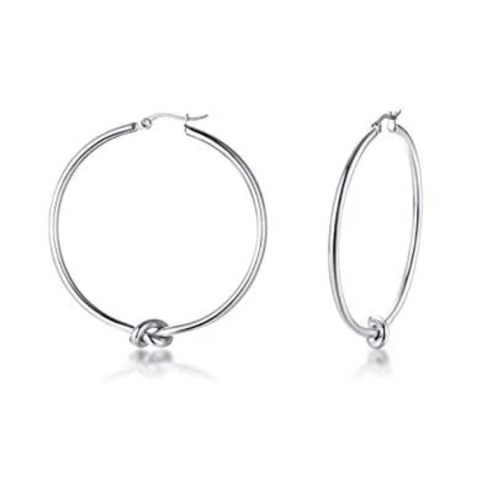 Knot Hoop Earrings