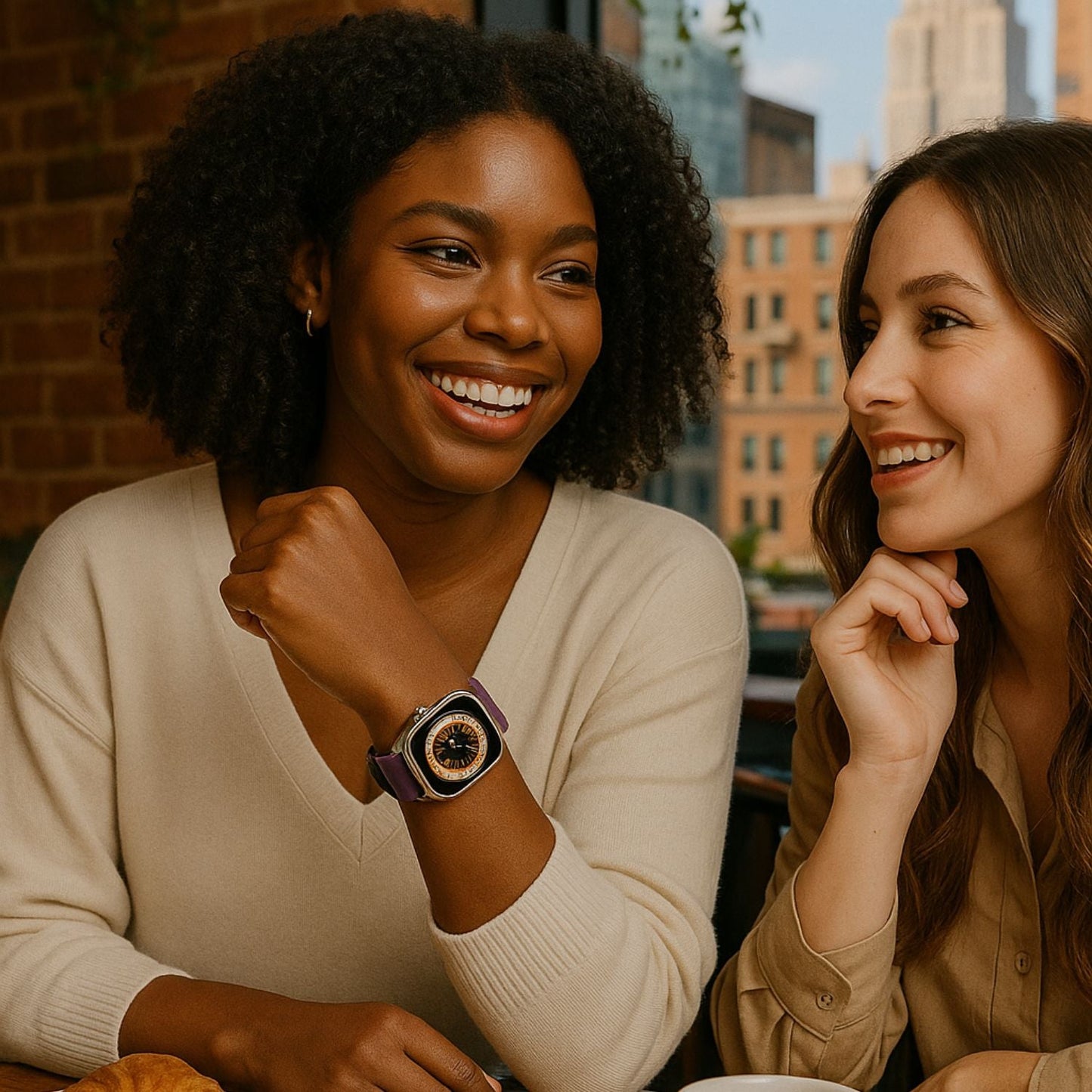 Apple Watch Purple Leather Strap - Boston