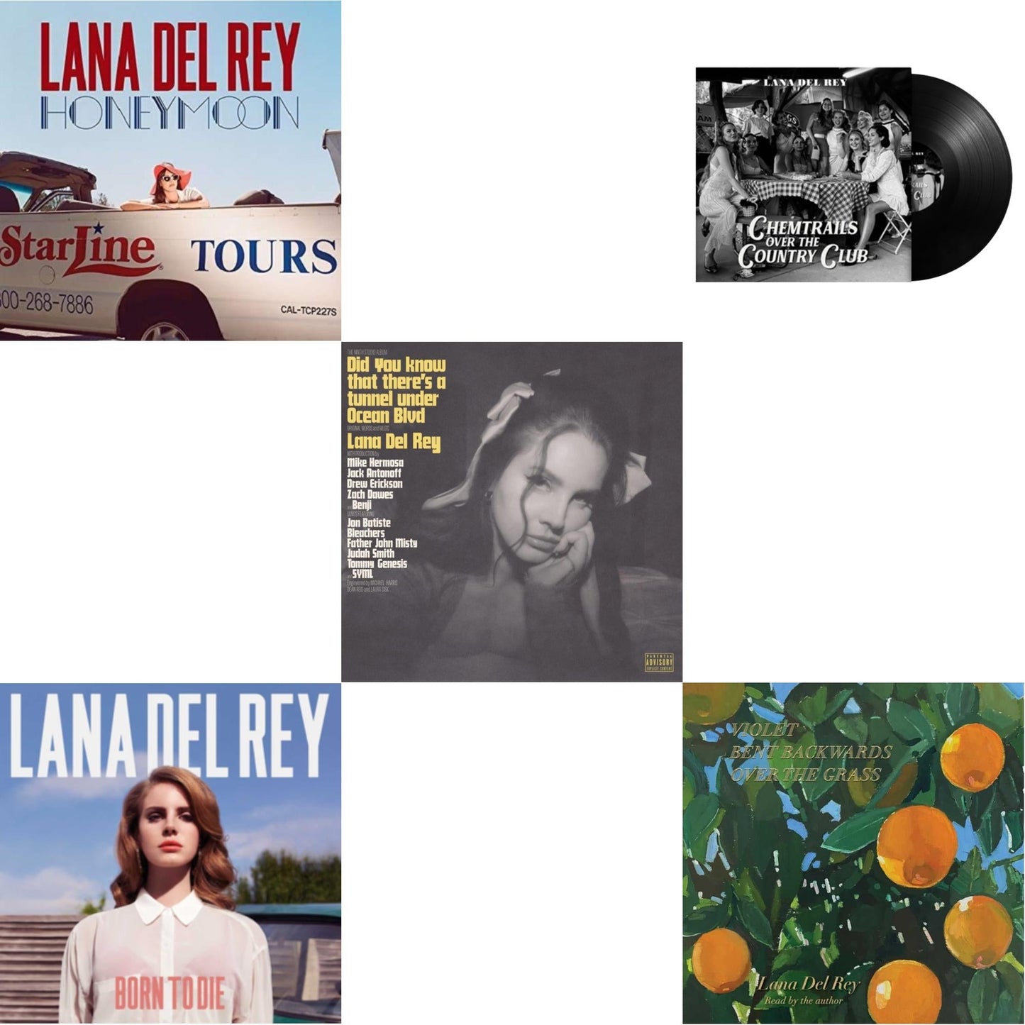 Chemtrails Over The Country Club & Did You Know That There’S A Tunnel Under Ocean Blvd (X) (2LP/180G) & Violet Bent Backwards Over The Grass (180G) & Born To Die & Honeymoon