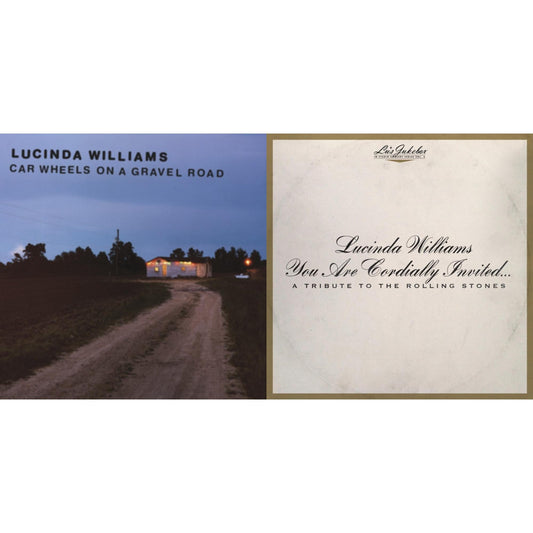 Lucinda Williams - Car Wheels On A Gravel Road & Lu's Jukebox Vol. 6: You Are Cordially Invited... A Tribute To The Rolling Stones - LP Vinyl Bundle