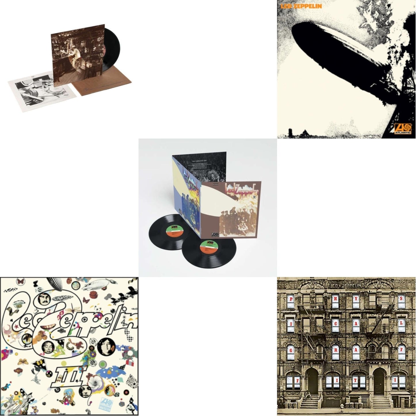 Led Zeppelin Ii (Deluxe Remastered/2LP/180) & In Through The Out Door & Led Zeppelin Iii (Remastered Original/180G) & Physical Graffiti (2015 Remaster) & Led Zeppelin I (180G/Remastered)