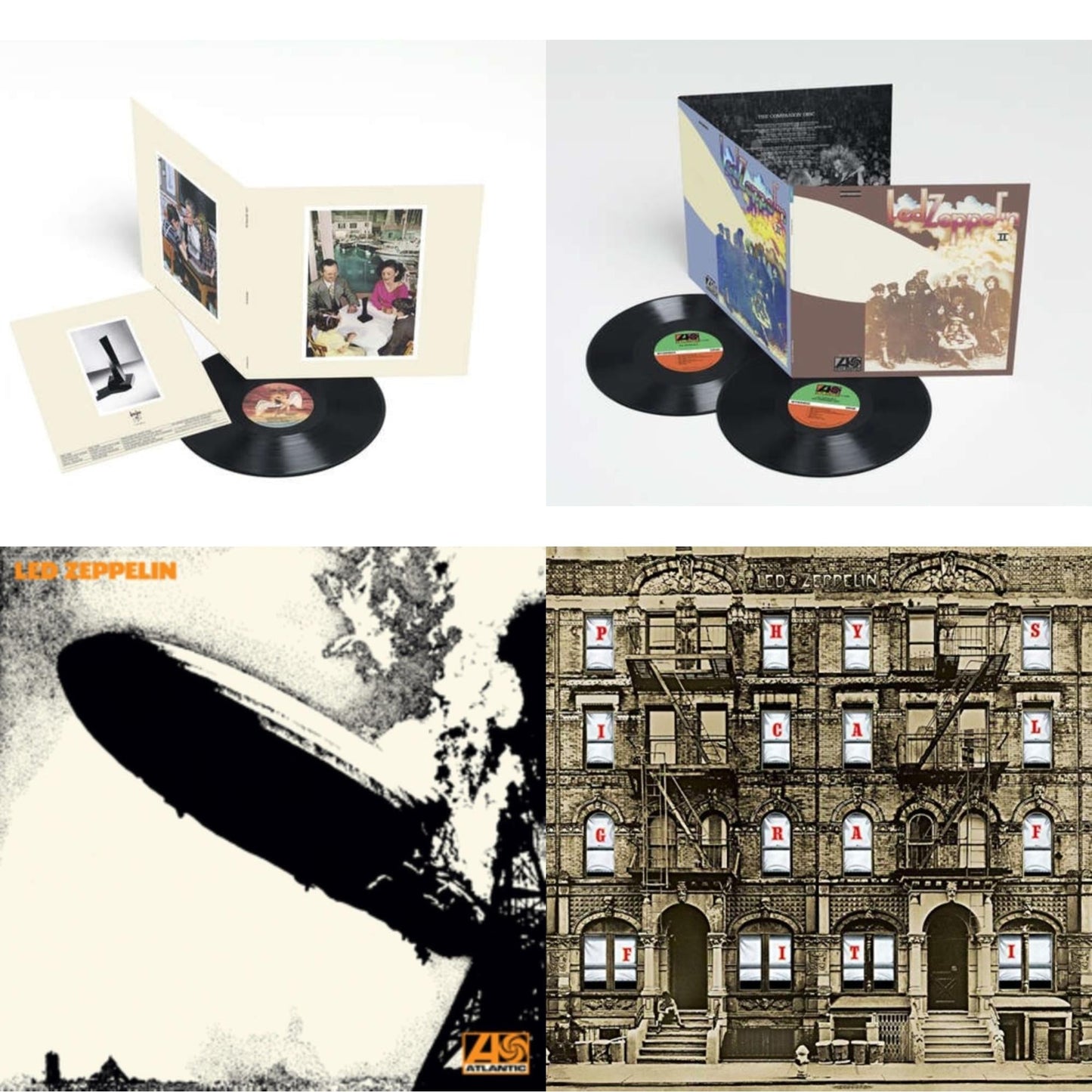 Led Zeppelin Ii (Deluxe Remastered/2LP/180) & Physical Graffiti (2015 Remaster) & Presence & Led Zeppelin I (180G/Remastered)