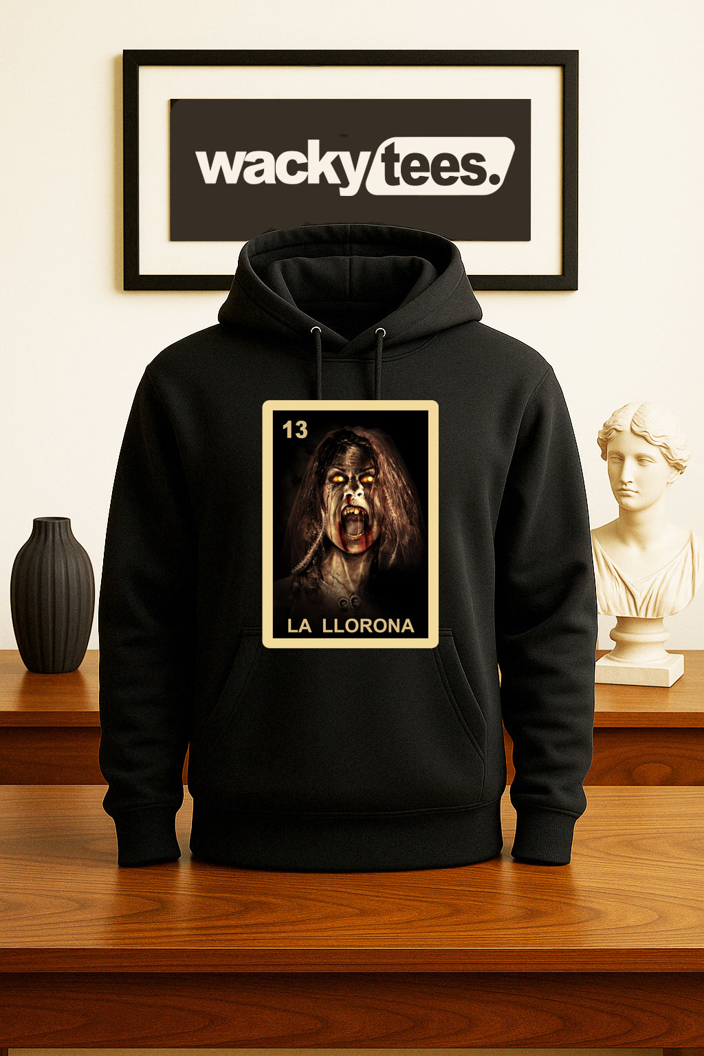 La Llorona The Wailer Wheeping Woman Loteria Mexican Bingo Graphic Tee Shirt