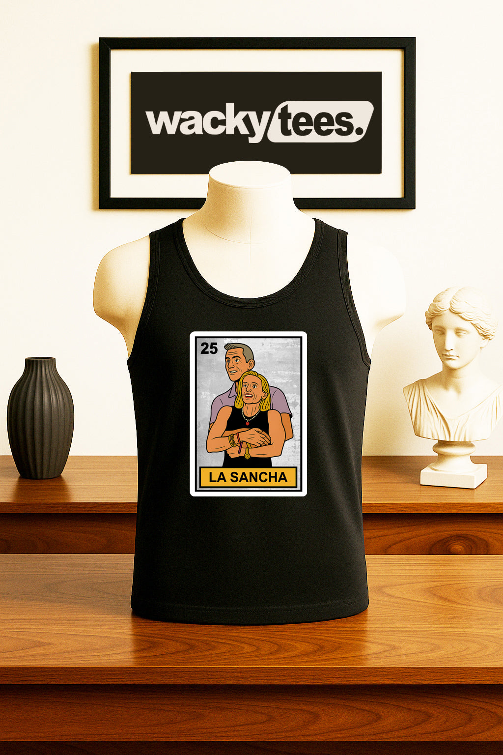 La Sancha Loteria Caught on Kiss Cam Funny Mexican Bingo Card Graphic Tee Shirt