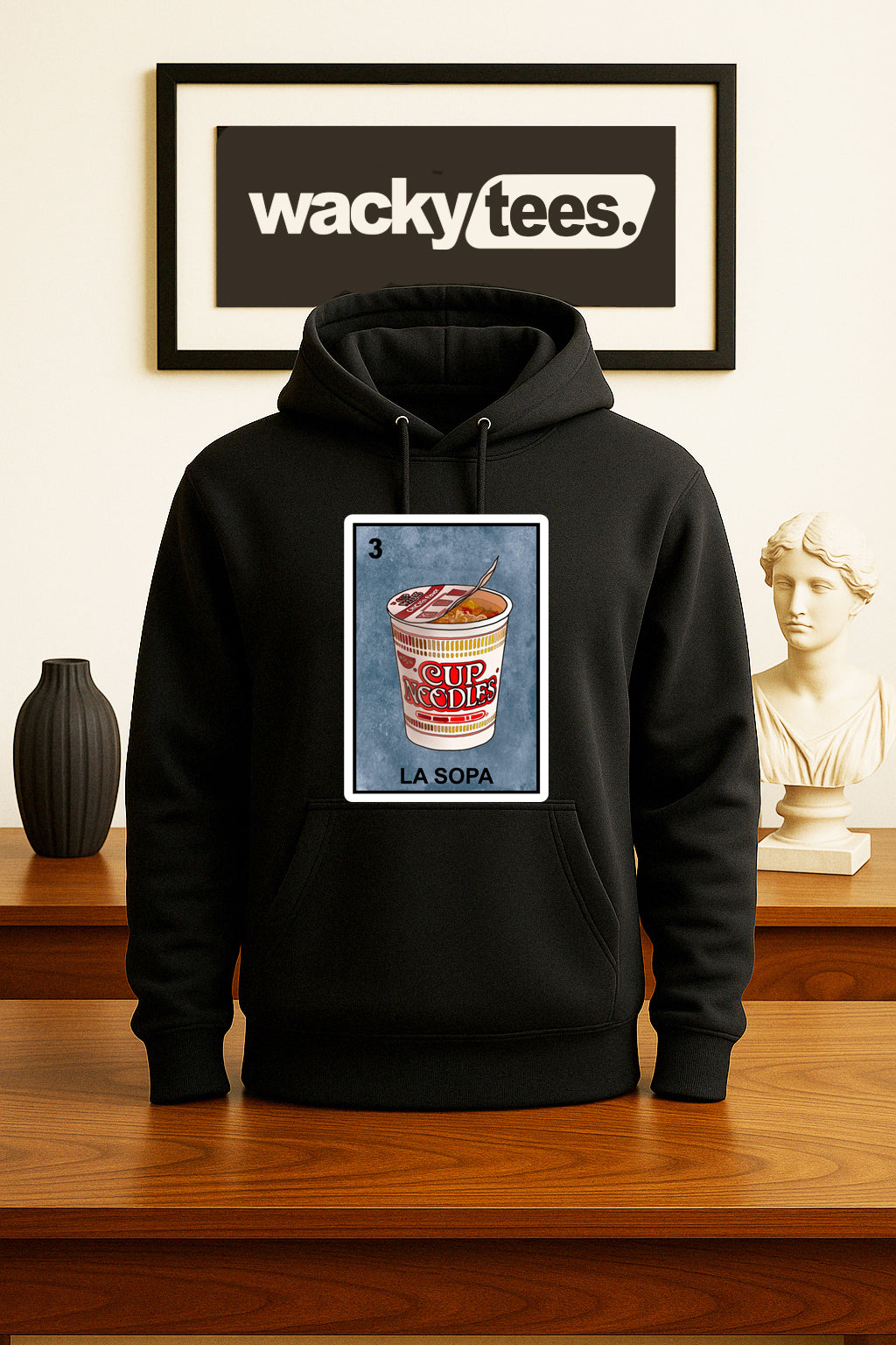La Sopa Cup Noodles Loteria The Soup Mexican Bingo Graphic Tee Shirt
