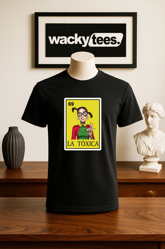 La Toxica Chilindrina Loteria Mexican Bingo Graphic Tee Shirt