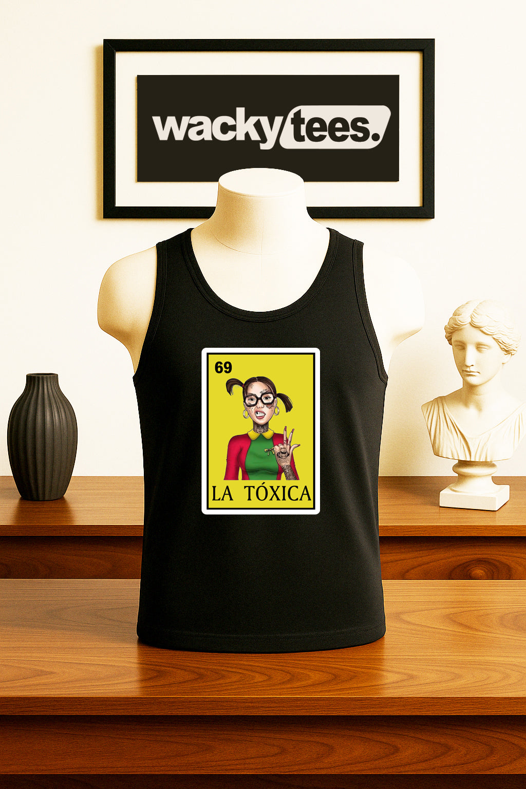 La Toxica Chilindrina Loteria Mexican Bingo Graphic Tee Shirt