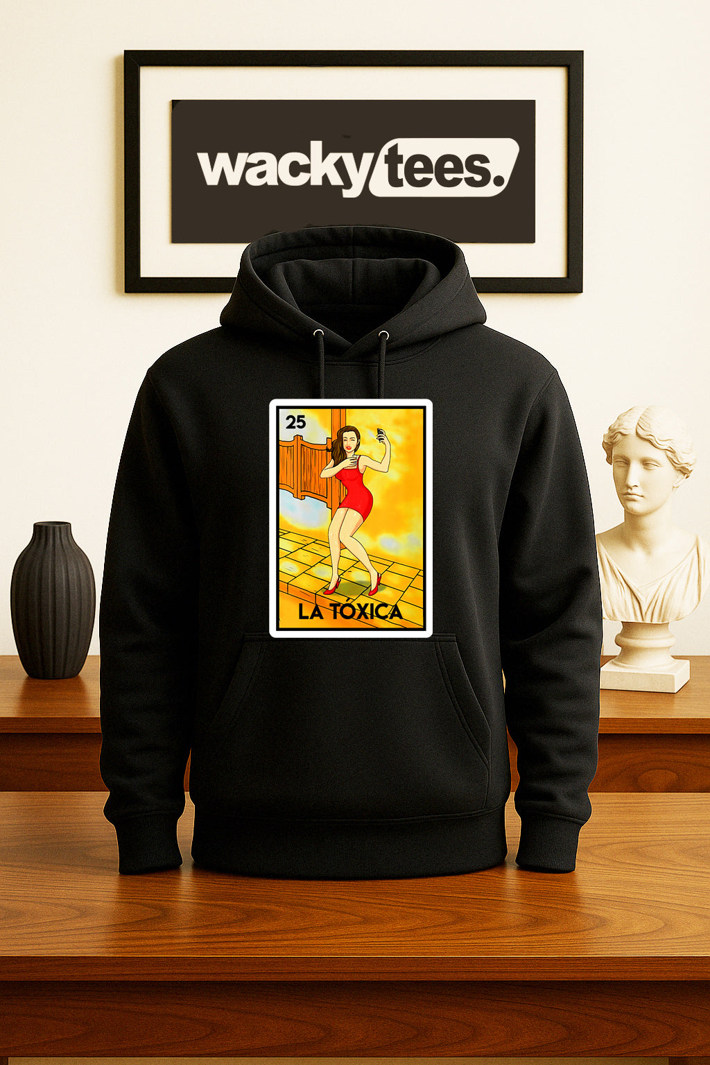 La Toxica Sexy Loteria Toxic Woman Mexican Bingo Graphic Tee Shirt