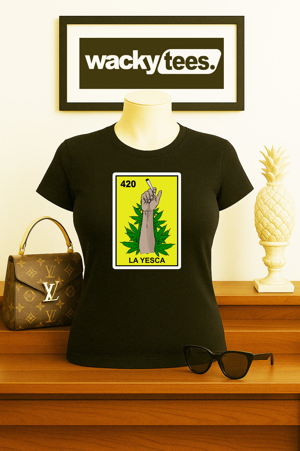 La Yesca Loteria The Marijuana Mexican Bingo Graphic Tee Shirt