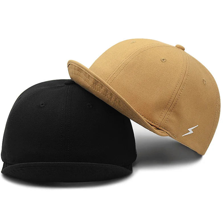 Large Head Up-turn Peak Snapback Hat Man Woman 5CM Short Brim Baseball Cap 55-60cm 60-65cm - Premium  from Lizard Vigilante - Just $40.99! Shop now at Lizard Vigilante