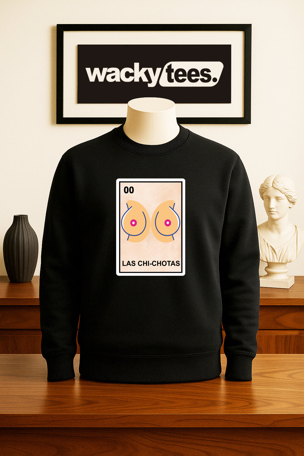 Las Chi Chotas Loteria The Big Boobs Mexican Bingo Graphic Tee Shirt