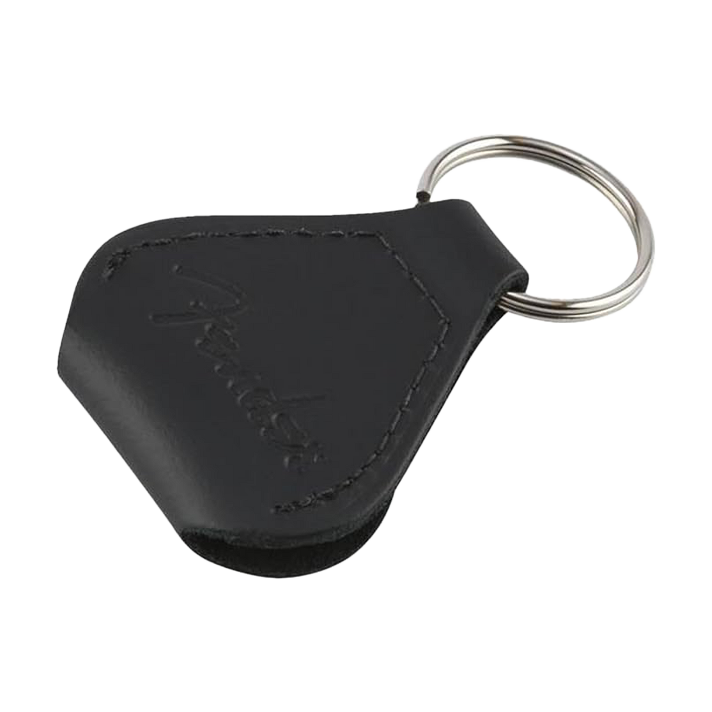 Fender leather guitar pick holder keychain