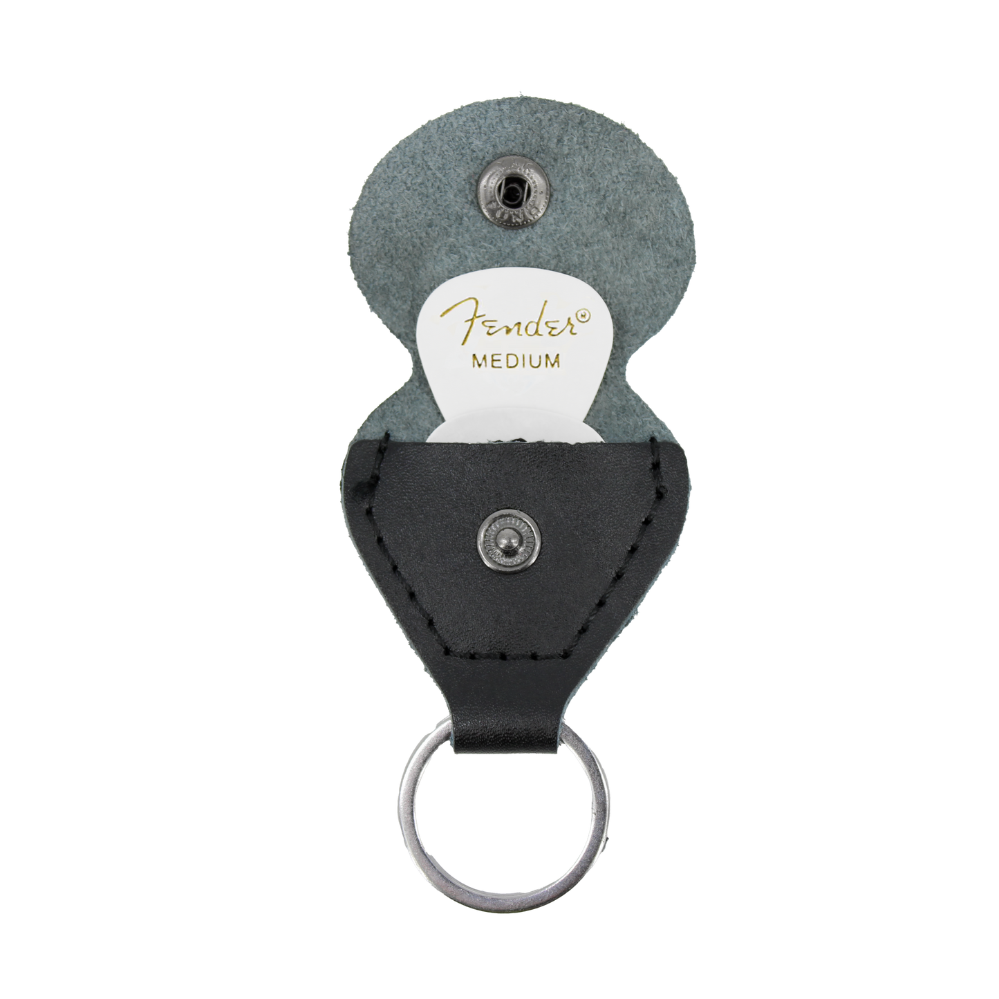 Fender leather guitar pick holder keychain