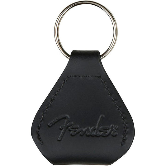 Fender leather guitar pick holder keychain