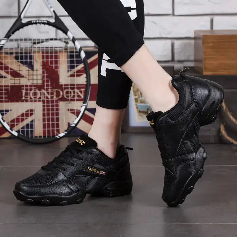 Men's Dance Shoes - Soft, Breathable, Leather Fitness Shoes