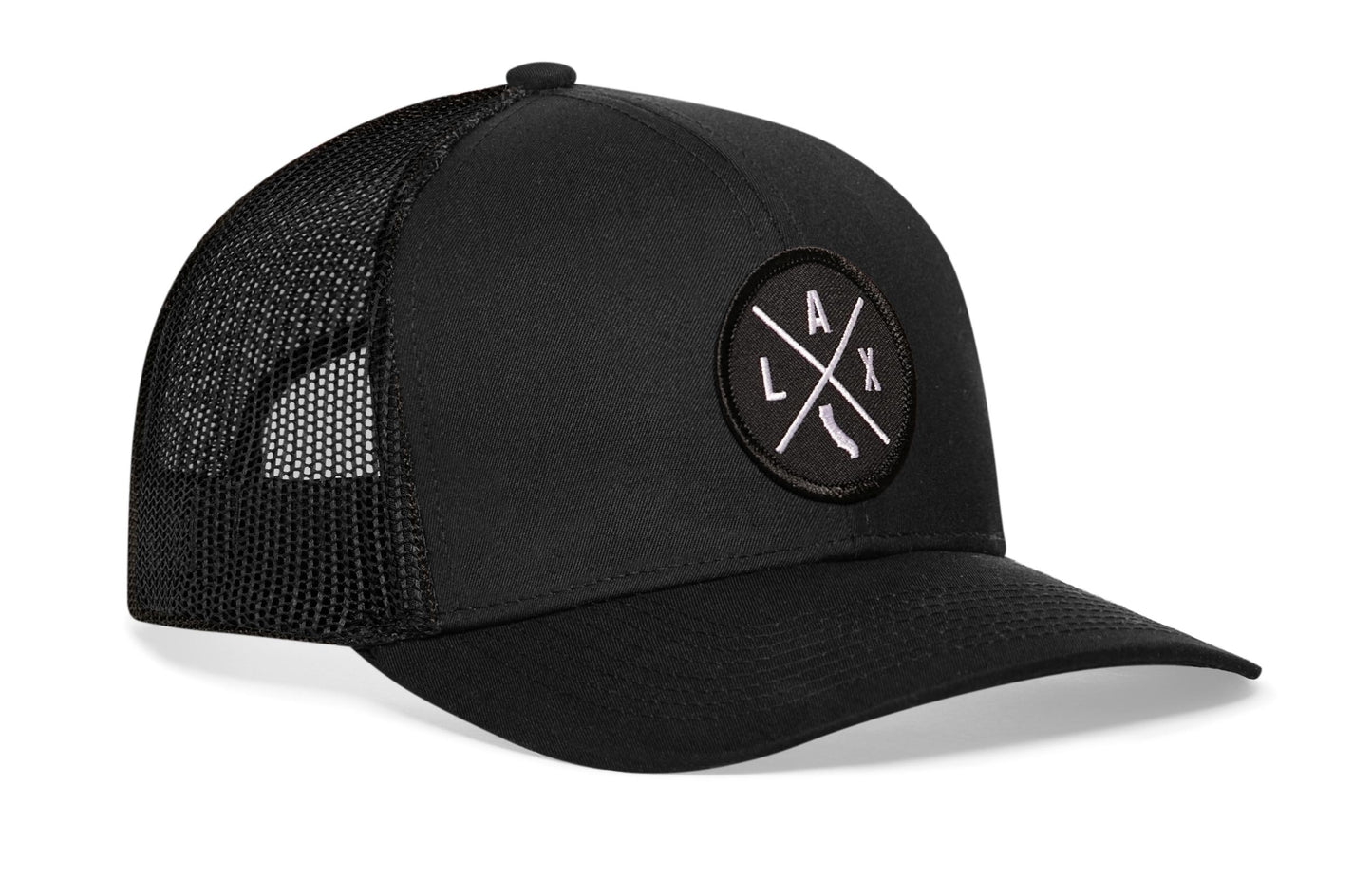Los Angeles Trucker Hat  |  Black LAX X Snapback