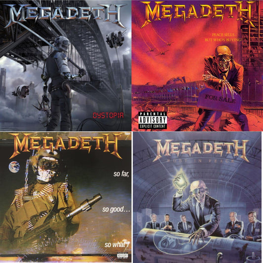 Megadeth - Peace Sells But Who's Buying & Rust In Peace & So Far So Good So What & Dystopia - LP Vinyl Bundle