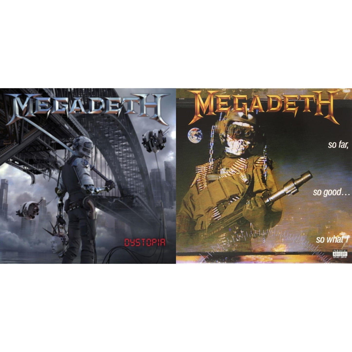 Megadeth - So Far So Good So What & Dystopia - LP Vinyl Bundle