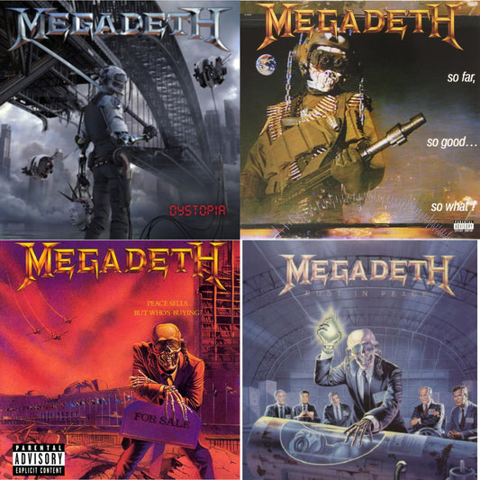 Megadeth - Peace Sells But Who's Buying & Rust In Peace & So Far So Good So What & Dystopia - LP Vinyl Bundle