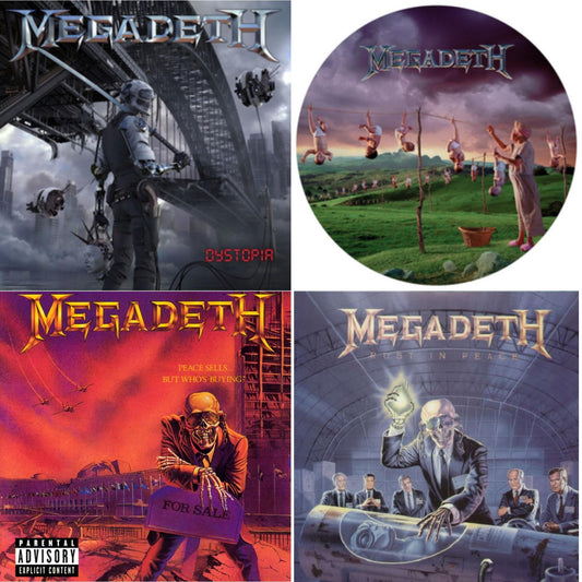 Megadeth - Dystopia & Youthanasia (Picture Disc) & Peace Sells But Who's Buying & Rust In Peace - LP Vinyl Bundle