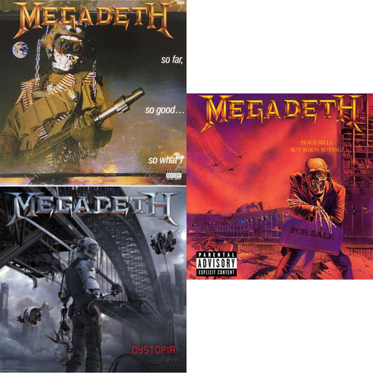 Megadeth - Peace Sells But Who's Buying & So Far So Good So What & Dystopia - LP Vinyl Bundle