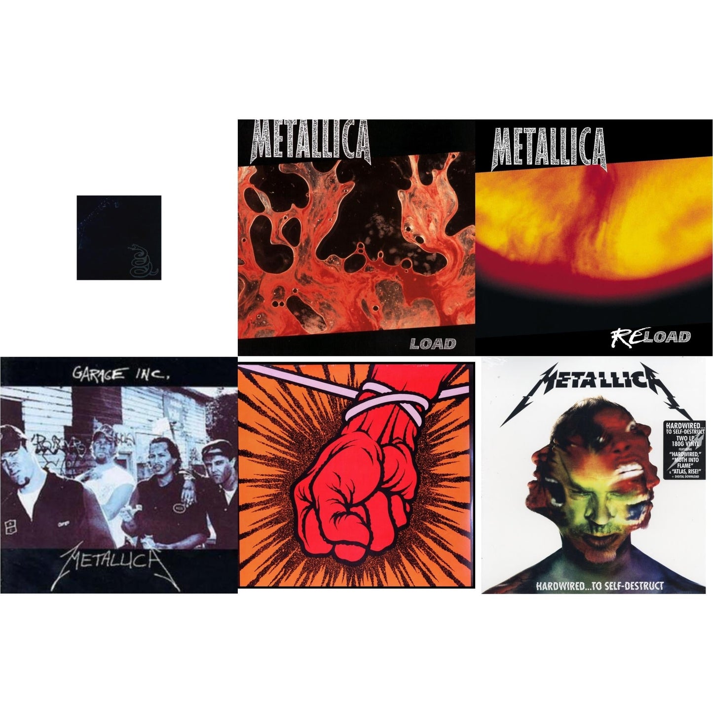Metallica (Remastered/2LP) & Load & Reload & Garage Inc. & St Anger & Hardwired To Self-Destruct (2LP/180G/Dl Card)