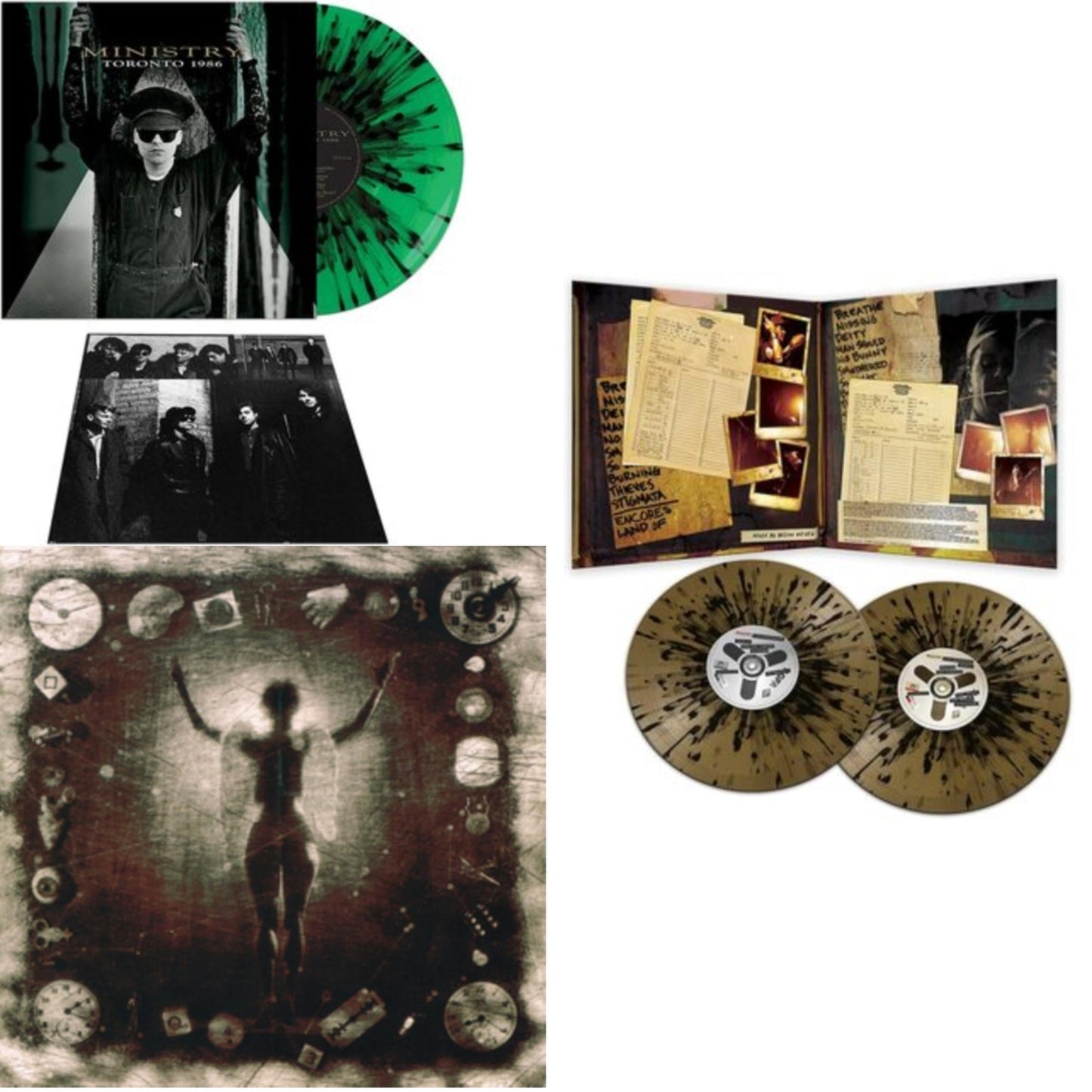 Ministry - Ke*A*H** (Psalm 69) (180G) & Toronto 1986 (Green & Black Splatter LP Vinyl) & Live Necronomicon (Black & Gold Splatter Vinyl/2LP)