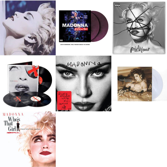 True Blue (180G) & Rebel Heart Tour (X) (Purple Galaxy Swirl Vinyl/2LP) & Rebel Heart & Madame X (Live) (3LP) & Finally Enough Love (2LP) & Like A Virgin & Who's That Girl Ost (Back 2 The 80S) (I)