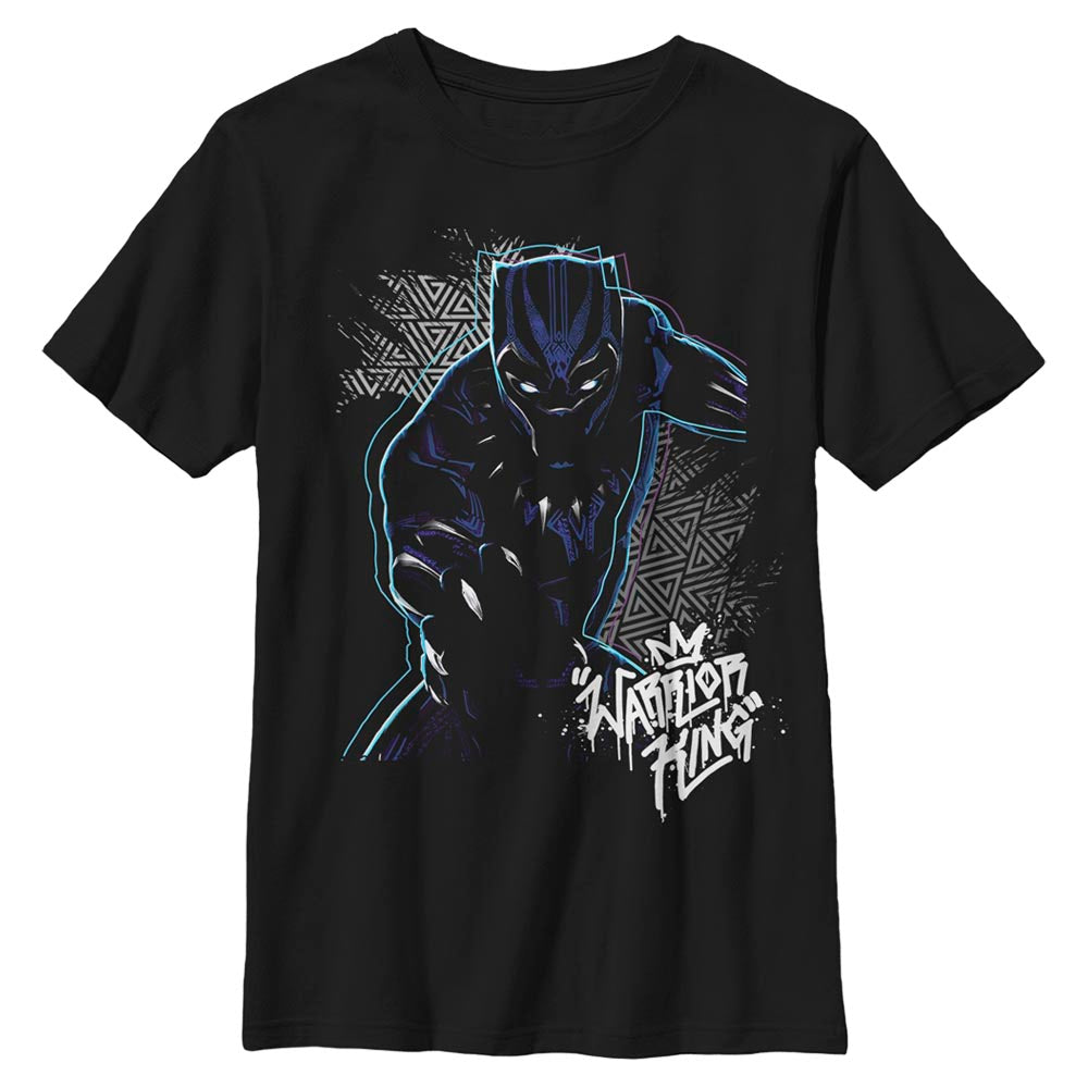 Marvel Black Panther 2018 Triangle Pattern Boys Kids T Shirt