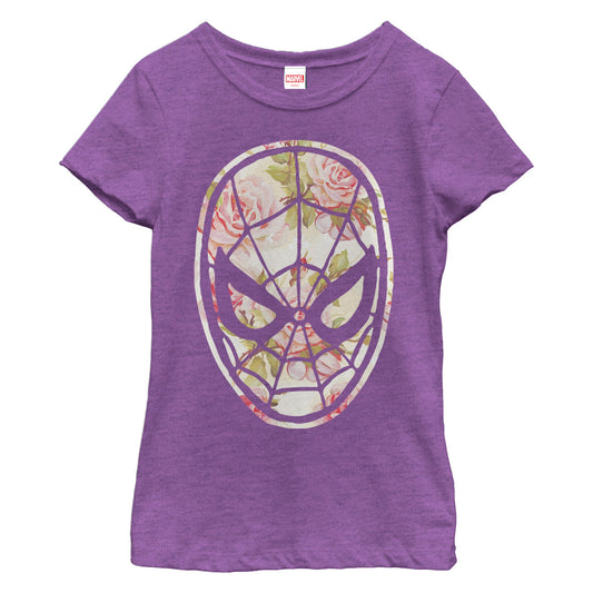 Marvel Light Floral Spidey Girls T Shirt