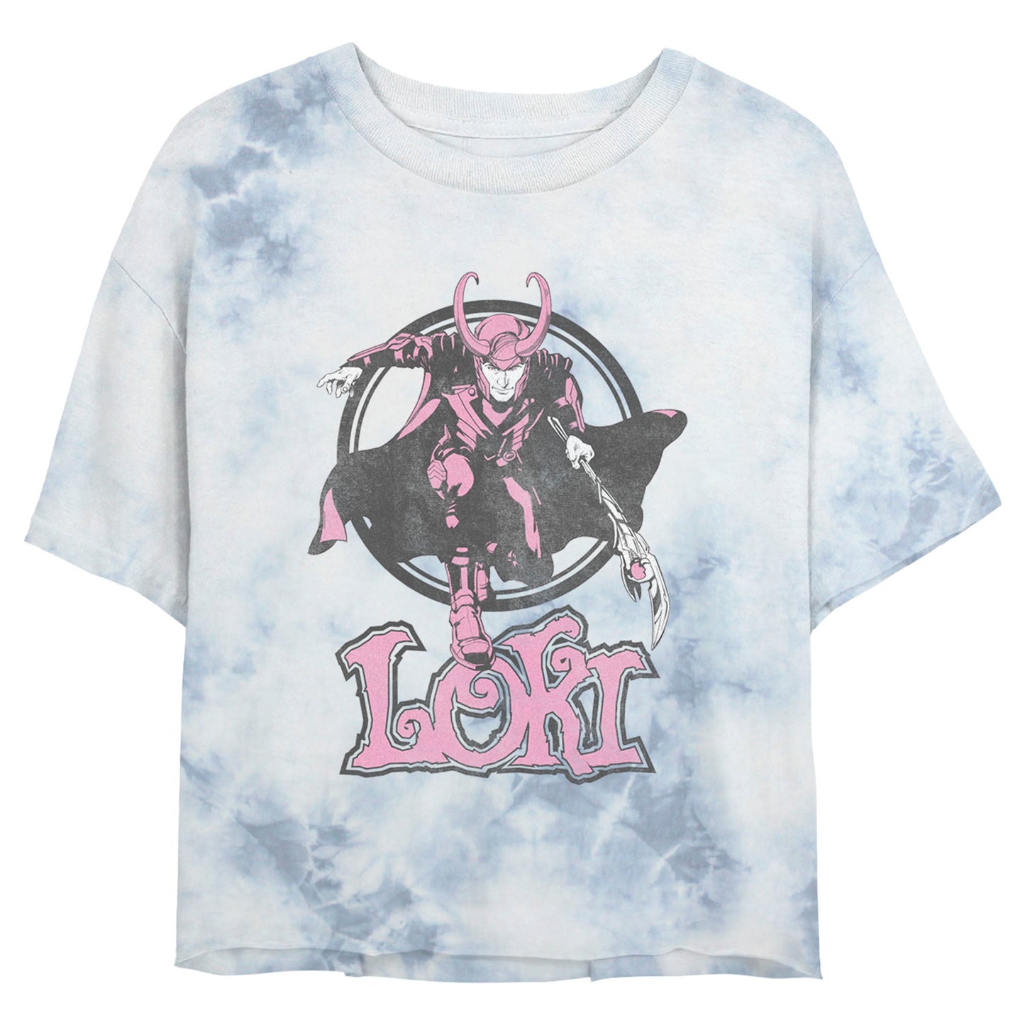 Marvel Pretty In Pink Bombard Junior's Tie-Dye T Shirt