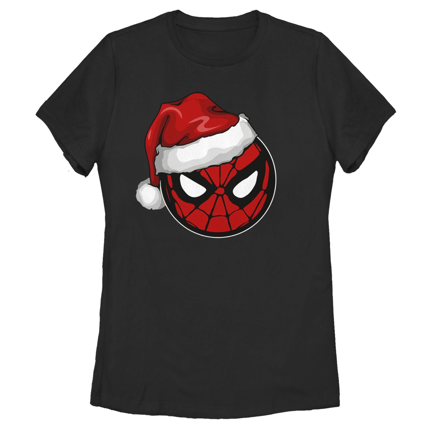 Marvel Spidey Santa Hat Womens T Shirt