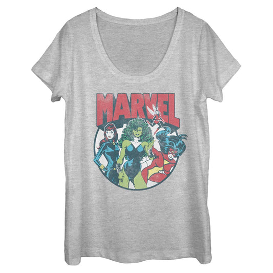Marvel Marvel Gals Scoop Neck Womens T Shirt
