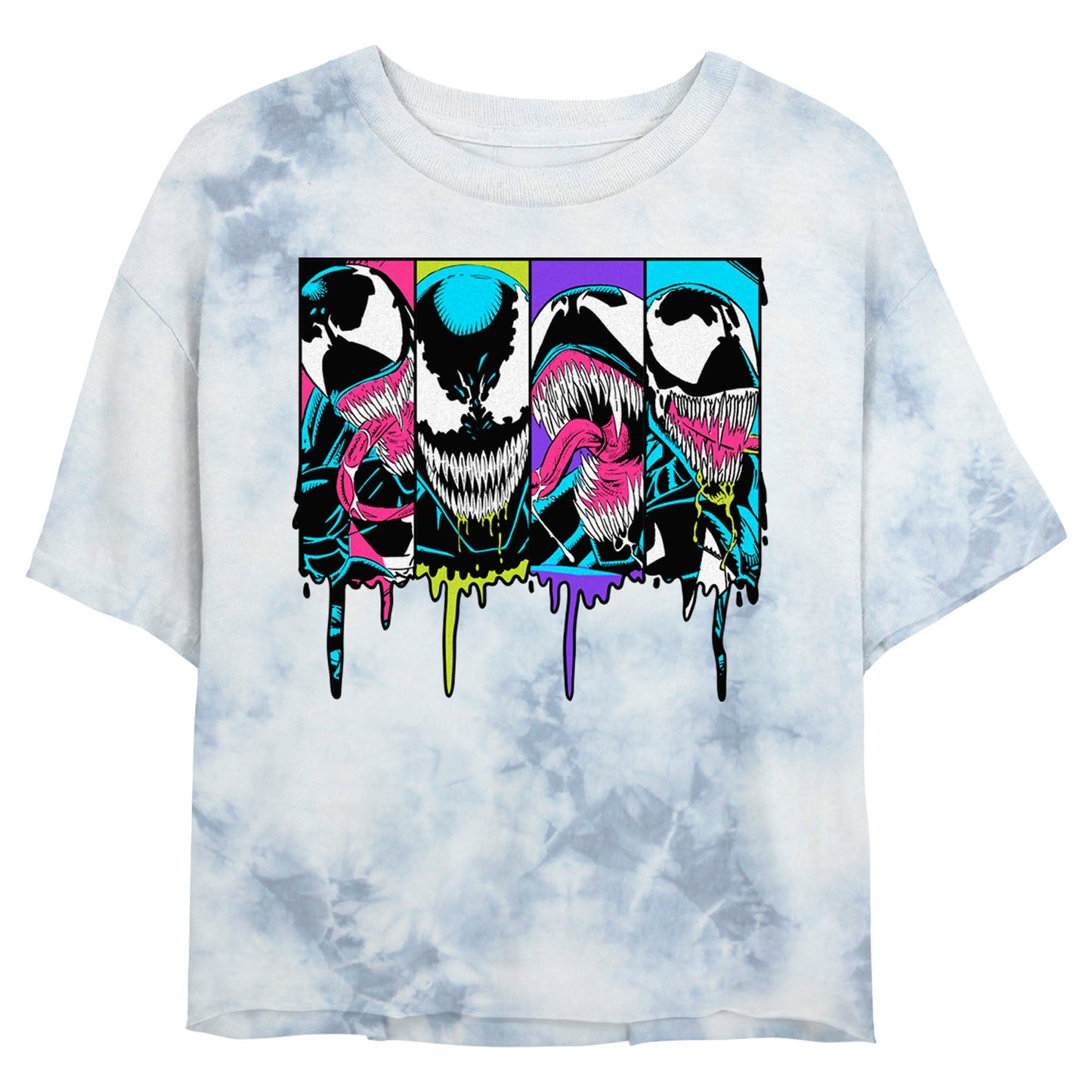 Marvel Neon Venom Bombard Tie-Dye Juniors  T Shirt