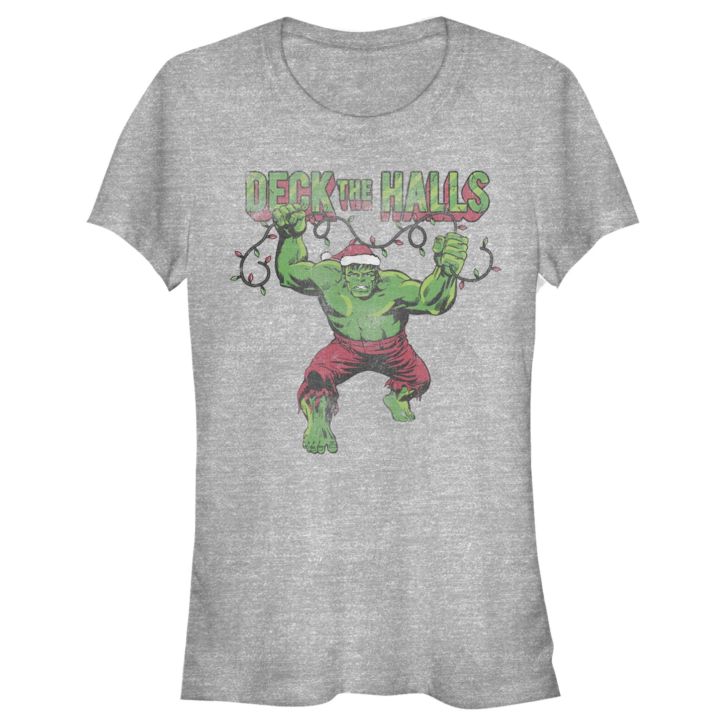 Marvel Deck Hulk Junior's Womens T Shirt