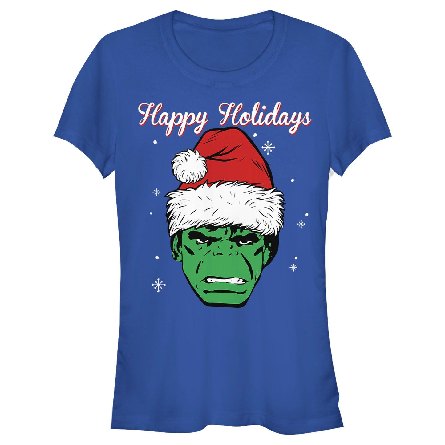 Marvel Holiday Hulk Junior's Womens T Shirt