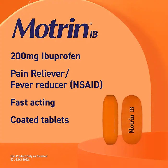 Motrin IB, 2 per pack - 100 per box