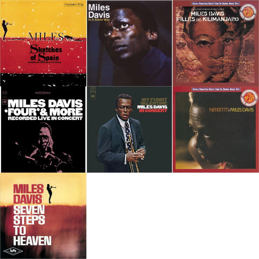 Miles Davis - Sketches Of Spain & In A Silent Way & Filles De Kilimanjaro & Four & More & My Funny Valentine & Nefertiti & Seven Steps To Heaven - CD Bundle