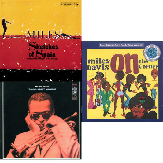 Miles Davis - Sketches Of Spain & Round About Midnight & On The Corner - CD Bundle