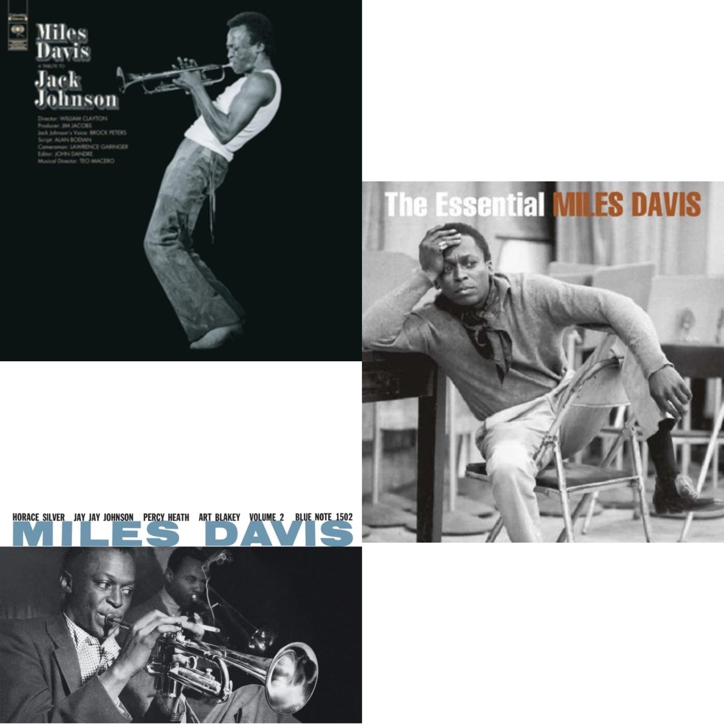 Tribute To Jack Johnson (140G/Dl Insert) & Volume 2 (Blue Note Classic LP Vinyl Series) & Essential Miles Davis (2LP)